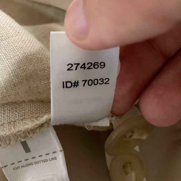 Loft 2 NEW Womens Tan Wide Leg Trousers 100% Linen Breathable Classic - Picture 10 of 10